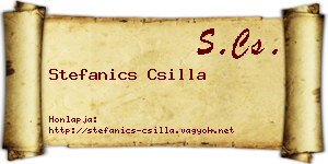 Stefanics Csilla névjegykártya