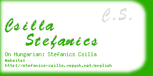 csilla stefanics business card